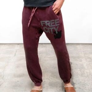 Freecity Maroon Joggers with pockets